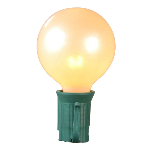 Pack of 10 Pearl White G50 Globe Replacement Christmas Bulbs