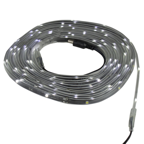 18' Pure White LED Outdoor Christmas Linear Tape Lighting - Black Finish