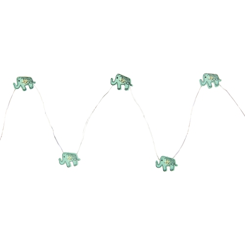10-Count LED Elephant Fairy Lights - Warm White