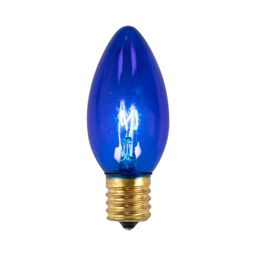 Pack of 25 Incandescent C9 Blue Christmas Replacement Bulbs