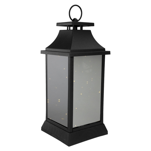 NORTHLIGHT  16-Inch Led Lighted Battery Operated Lantern Warm Flickering Light In White