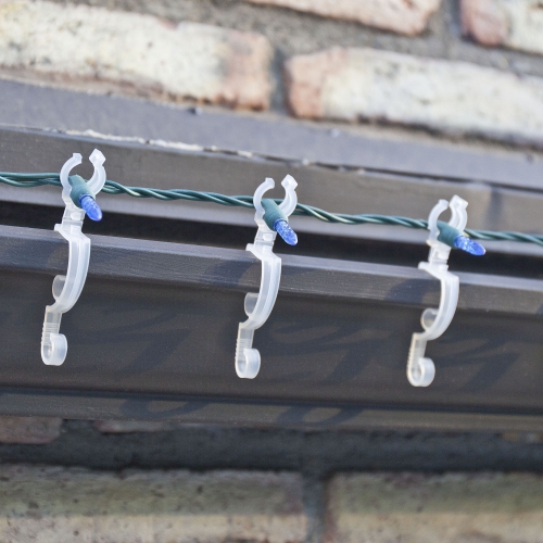 Set of 150 Clear Max Pro Anywhere Christmas Light Clips