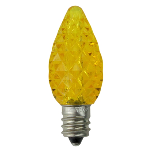 NORTHLIGHT  Pack Of 25 Faceted Led C7 Christmas Replacement Bulbs In Yellow