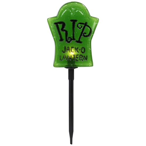Set of 3 Tombstone Halloween Pathway Markers - 3.5ft Black Wire
