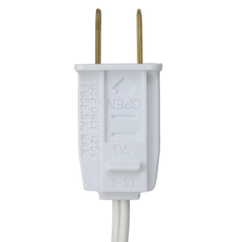 Jeu de douilles pour lumières de Noël commerciales C7, fil blanc, calibre 18, 100 pi