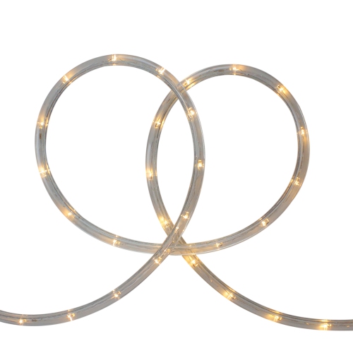 NORTHLIGHT  Warm Led Outdoor Flexible Christmas Rope Light Set, 18Ft In White