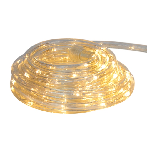 Warm White LED Outdoor Flexible Christmas Rope Light Set, 18ft