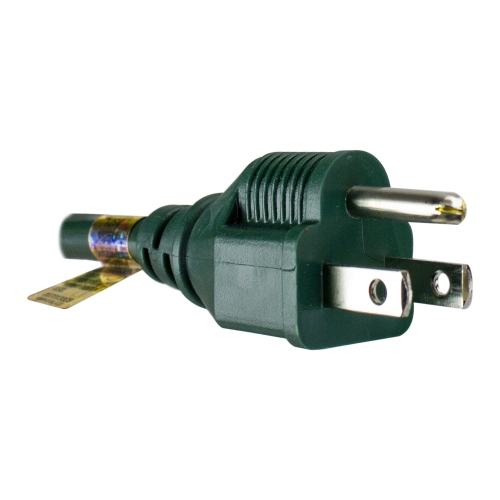 25ft Green 3-Prong Outdoor Extension Power Cord with Outlet Block