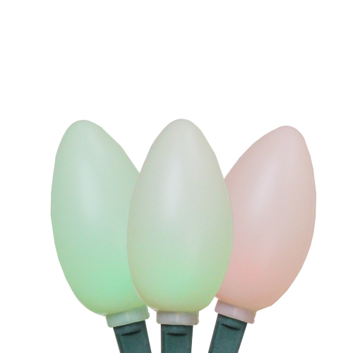 HOFERT  Set Of 10 Color Changing Led C9 Novelty Christmas Lights - Wire In Green