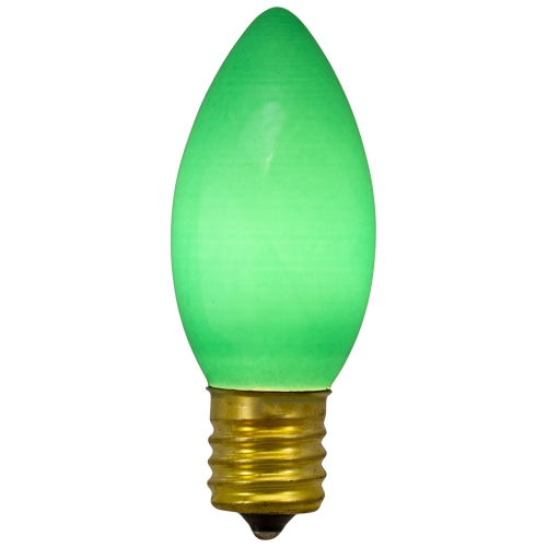 NORTHLIGHT  Pack Of 4 C9 Opaque Christmas Replacement Bulbs In Green