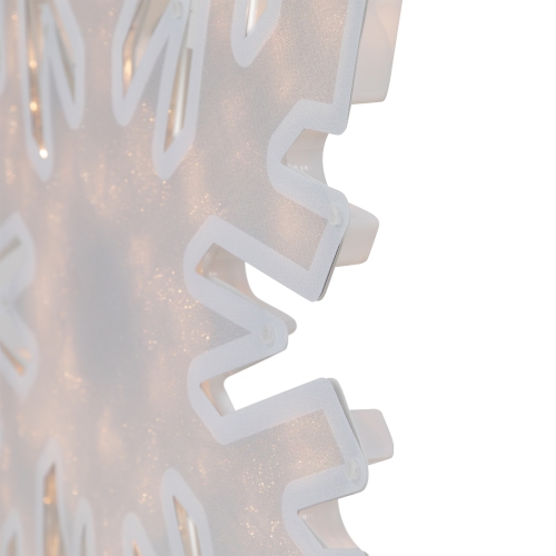 20" Lighted Snowflake Christmas Window Silhouette Decoration