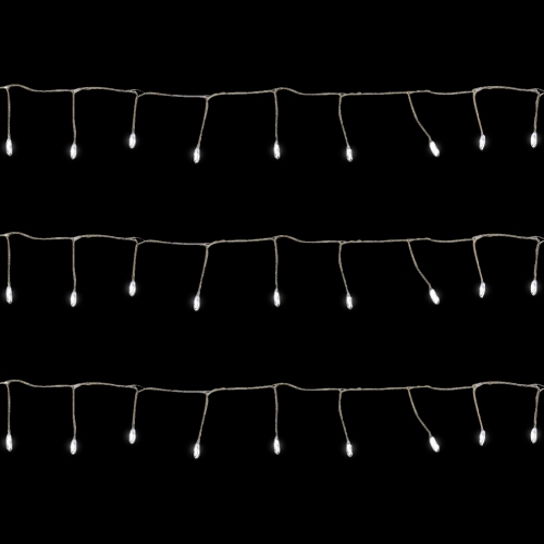 Set of 40 Pure White LED Fairy Christmas Lights with Remote Control 6'