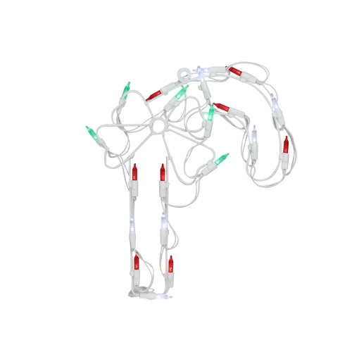 12" Battery Operated LED Candy Cane Christmas Window Silhouette Decoration