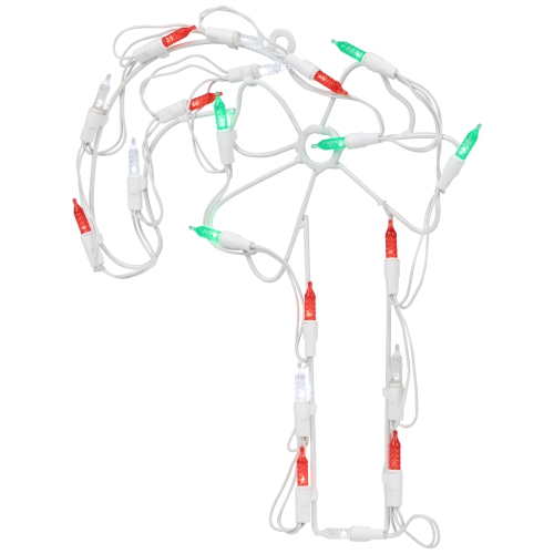12" Battery Operated LED Candy Cane Christmas Window Silhouette Decoration