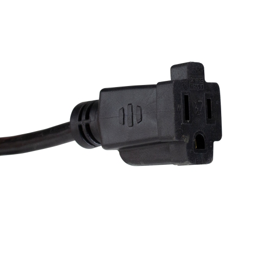 100' Black 3-Prong Outdoor Extension Power Cord