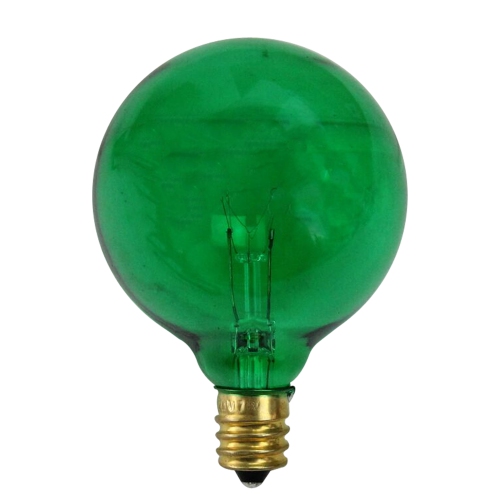 NORTHLIGHT  Pack Of 25 Incandescent G50 Christmas Replacement Bulbs In Green