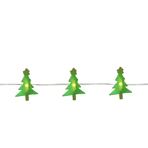 NORTHLIGHT  20-Count Warm Led Christmas Tree Lights - 6 Ft Silver Copper Wire In White