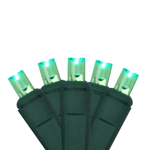 2' x 8' Green LED Tree Trunk Wrap Net Style Christmas Lights - Brown Wire