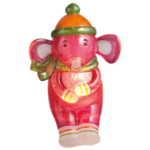 6" Genuine Monkeez and Friends Pink Elroy Elephant Children's Night Light