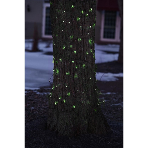 2' x 8' Green Mini Net Style Tree Trunk Wrap Christmas Lights - Brown Wire