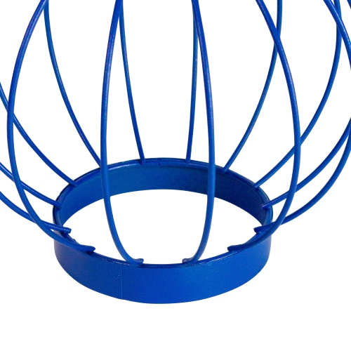 6.5" Blue Outdoor Hanging LED Solar Lantern with Handle