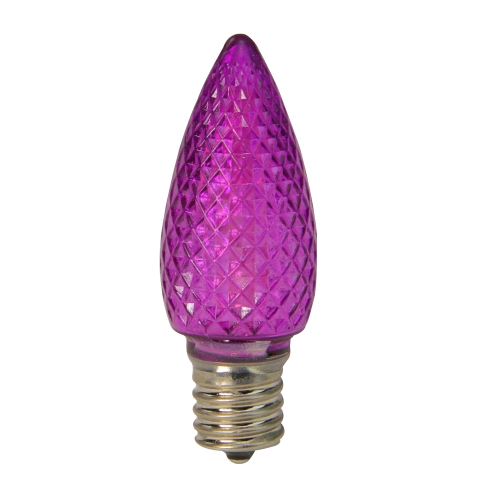SIENNA  Pack Of 4 Faceted Transparent Led C9 Christmas Replacement Bulbs In Purple
