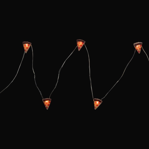 10-Count LED Pizza Fairy Lights - Warm White