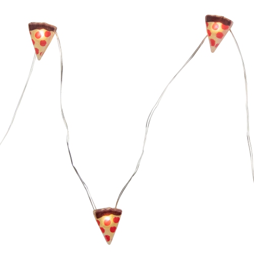 10-Count LED Pizza Fairy Lights - Warm White
