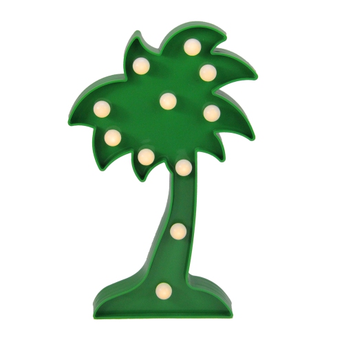 NORTHLIGHT  10" Palm Tree Led Marquee Wall Sign In Green