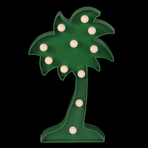 10" Green Palm Tree LED Marquee Wall Sign