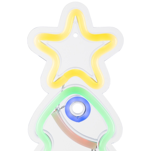 15" LED Lighted Neon Christmas Tree Wall Sign