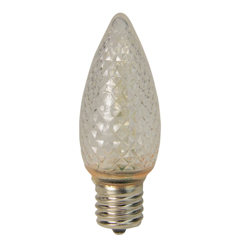 SIENNA  Pack Of 4 Faceted Transparent Cool Led C9 Christmas Replacement Bulbs In White 