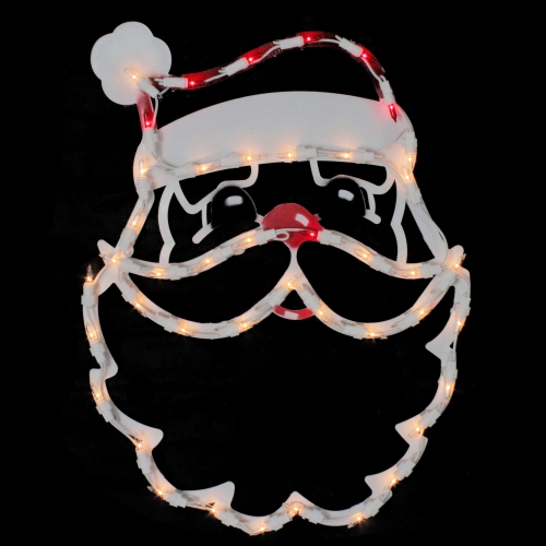 Lighted Santa Claus Christmas Window Silhouette - 17.5 Inch