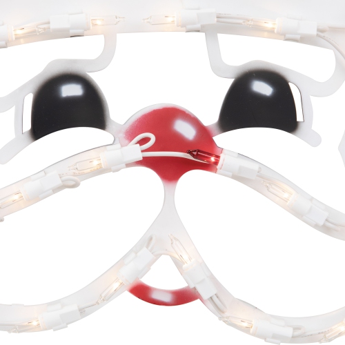 Lighted Santa Claus Christmas Window Silhouette - 17.5 Inch