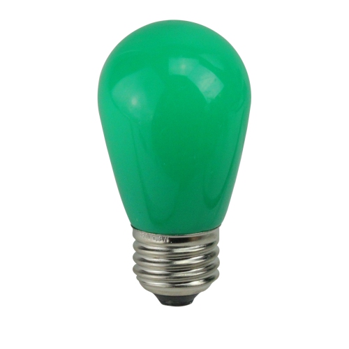 NORTHLIGHT  Pack Of 25 Opaque Led S14 Christmas Replacement Bulbs In Green