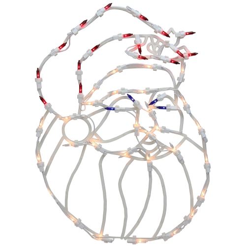 Décoration lumineuse en forme de fenêtre Père Noël, 18 po