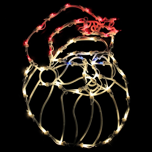 Décoration lumineuse en forme de fenêtre Père Noël, 18 po