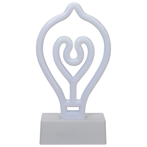 8.5" Battery Operated Neon Style Light Bulb LED Table Light