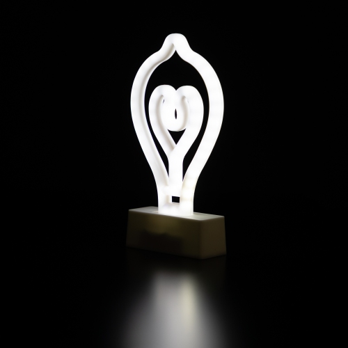 8.5" Battery Operated Neon Style Light Bulb LED Table Light