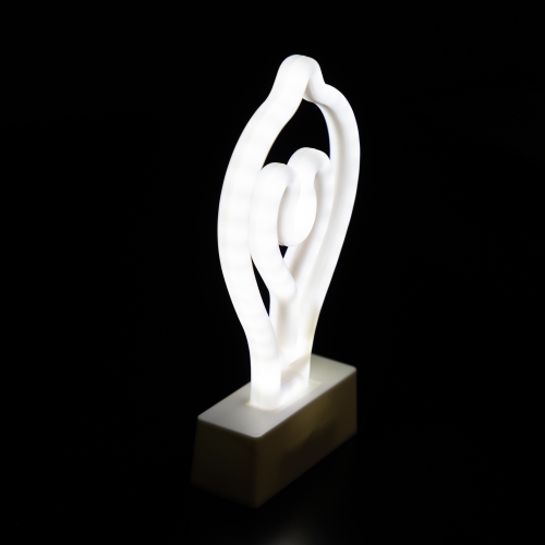 8.5" Battery Operated Neon Style Light Bulb LED Table Light