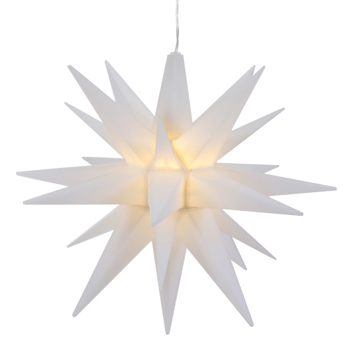 NORTHLIGHT  12" Led Lighted Moravian Star Christmas Decoration In White