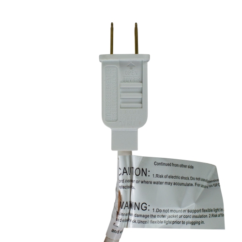 Cordon lumineux de Noël flexible à DEL blanc chaud de 96 pi