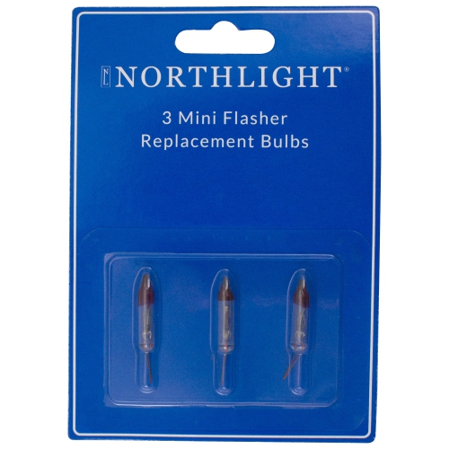 Pack of 3 Clear Flasher Christmas Replacement Bulbs, 3.5 Volts