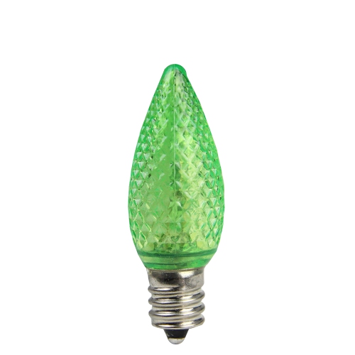 NORTHLIGHT  Pack Of 25 Faceted Led C7 Christmas Replacement Bulbs In Green