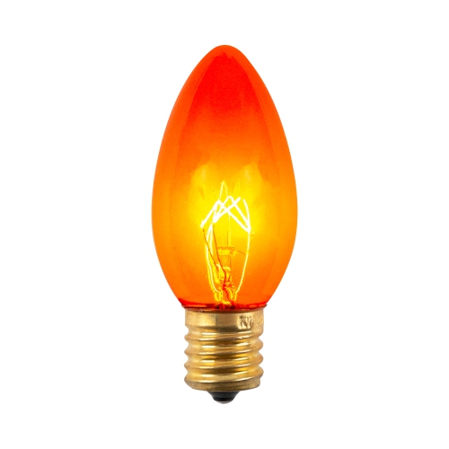 Pack of 25 Incandescent C9 Orange Christmas Replacement Bulbs