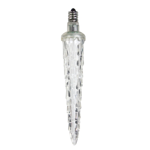 HUB  5" Commercial Cool Steady Burning Led Icicle Christmas Light Bulb In White