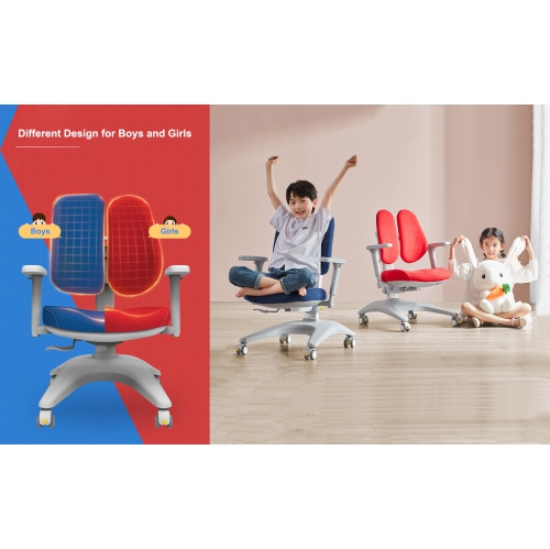 Best4kids Ergonomic Kids Child's Desk Task Chairs Adjustable Height -Red chair