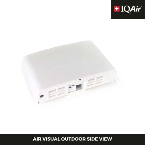 AirVisual Outdoor : moniteur de qualité de l’air extérieur, qui mesure les PM1, les PM2,5, les PM10, le CO2, la température, l’humidité et la