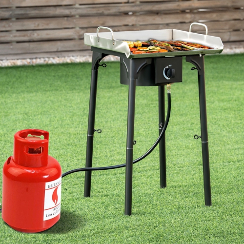 100 000-BTU Portable Propane Outdoor Camp Stove w/ Adjustable Legs