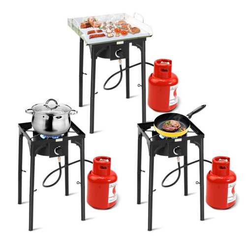 100 000-BTU Portable Propane Outdoor Camp Stove w/ Adjustable Legs
